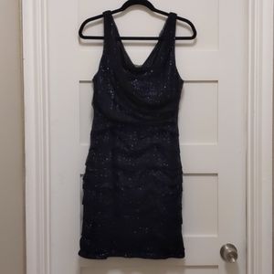 Black and Blue Sequin Dress